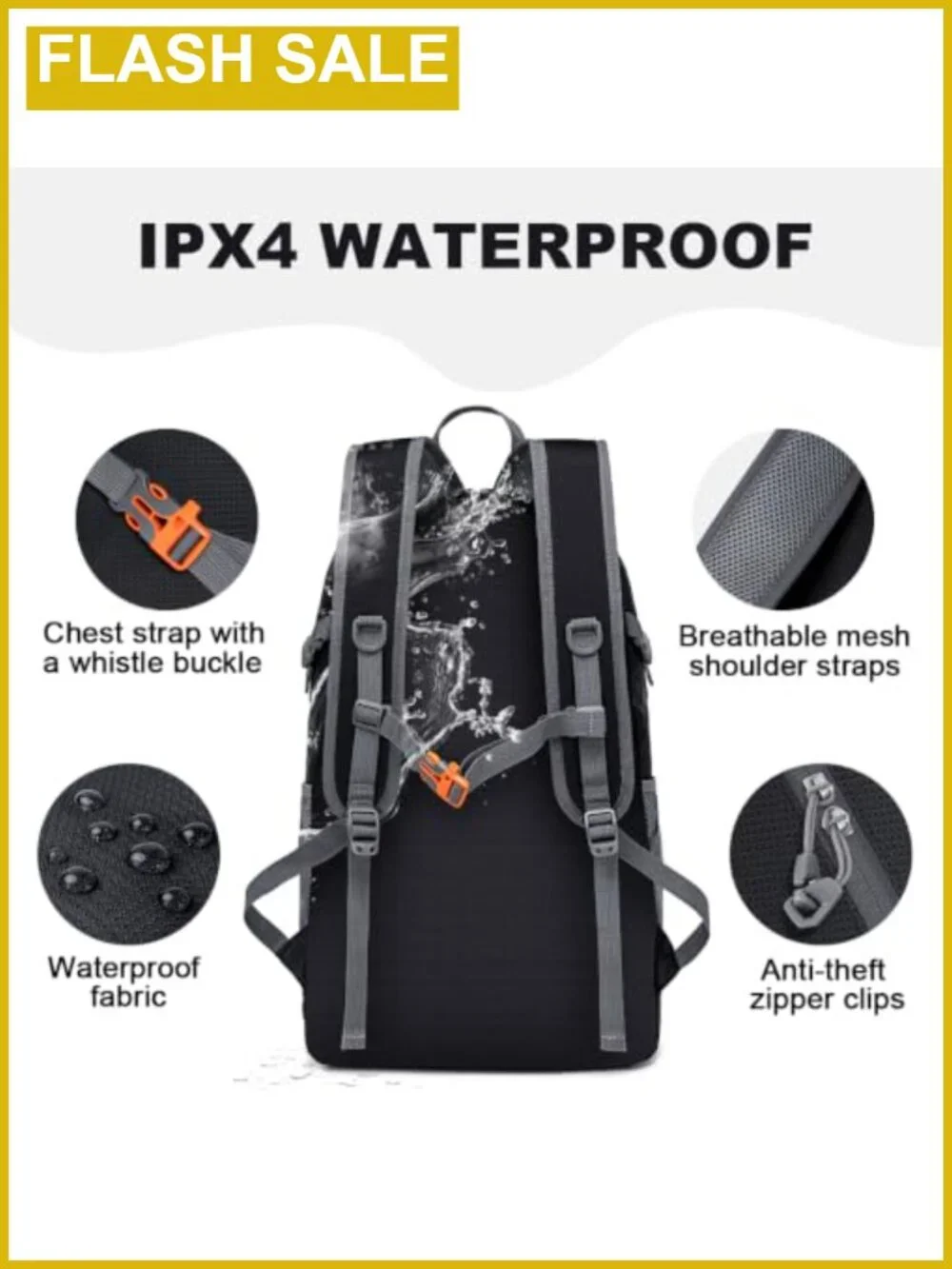 Ultralight Packable Backpack 35L Waterproof Hiking Daypack